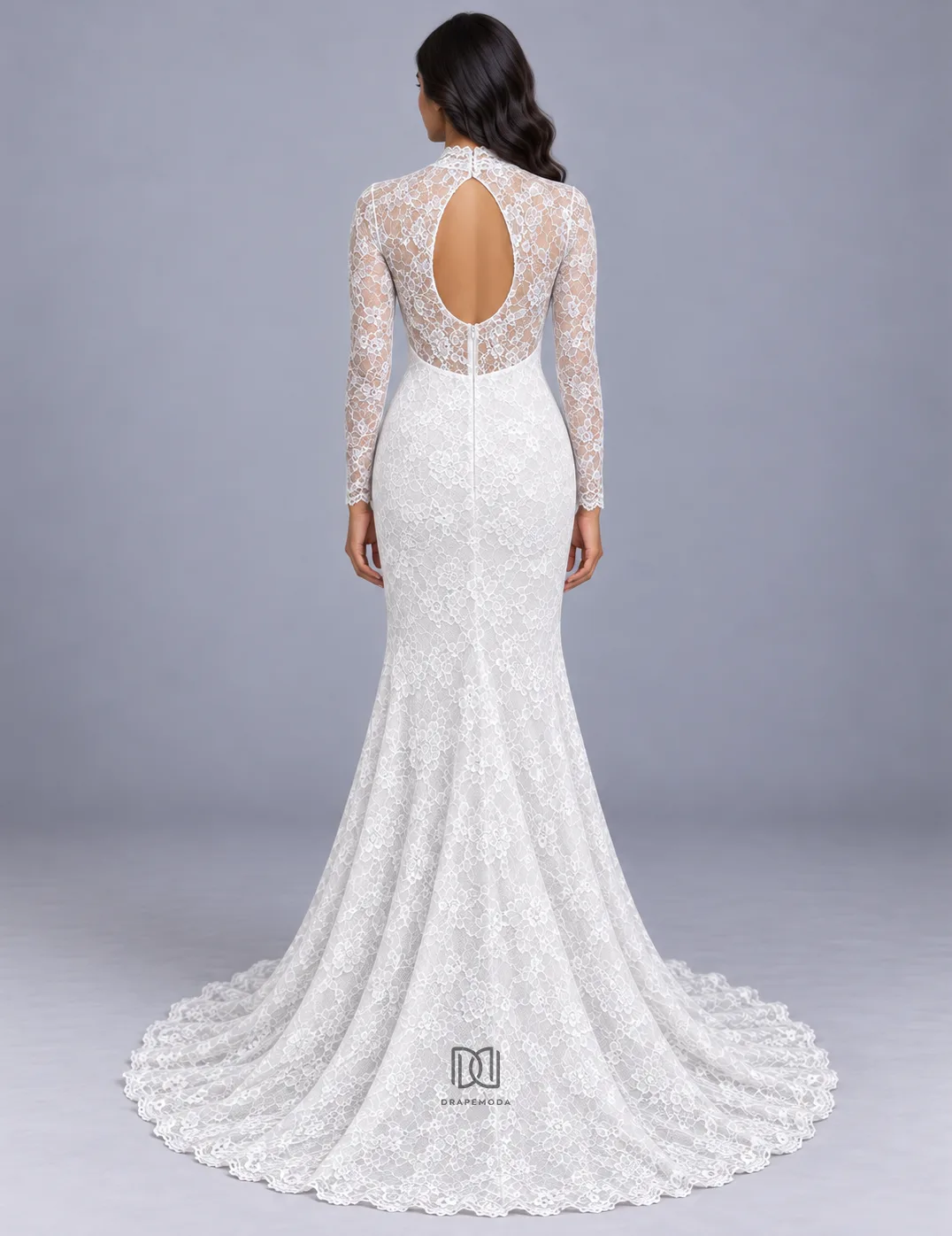 Bridal gowns: Salomea - Bridal Gown with train - Embellished Lace & Satin