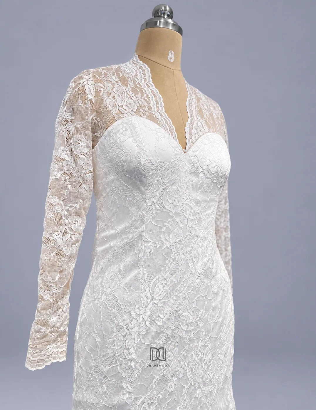 Bridal gowns: Salomea - Bridal Gown with train - Embellished Lace & Satin