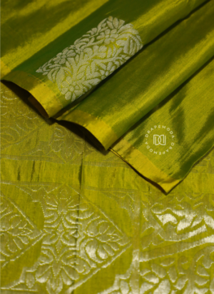Lime Green Soft Silk Saree
