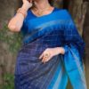 Blue Checkered Saree