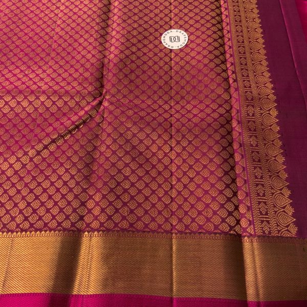 Pear Green with Magenta Pure Silk Saree