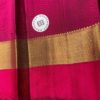 Pear Green with Magenta Pure Silk Saree