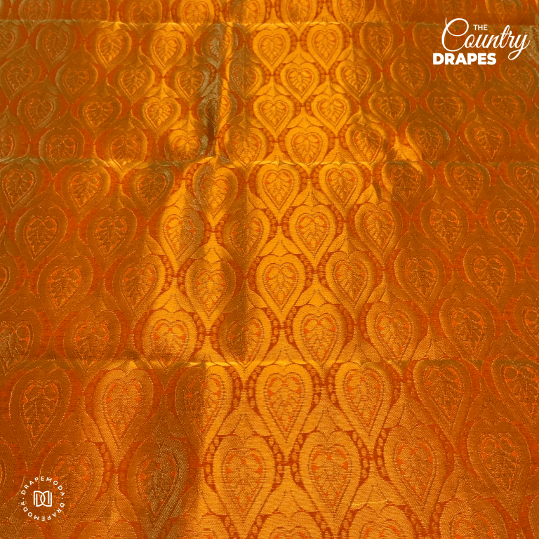 Purple with Orange Silk Saree