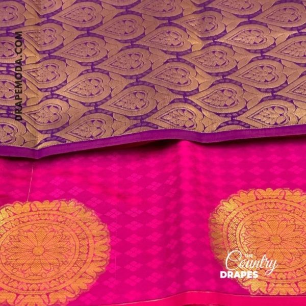 Dark Pink with Purple Saree