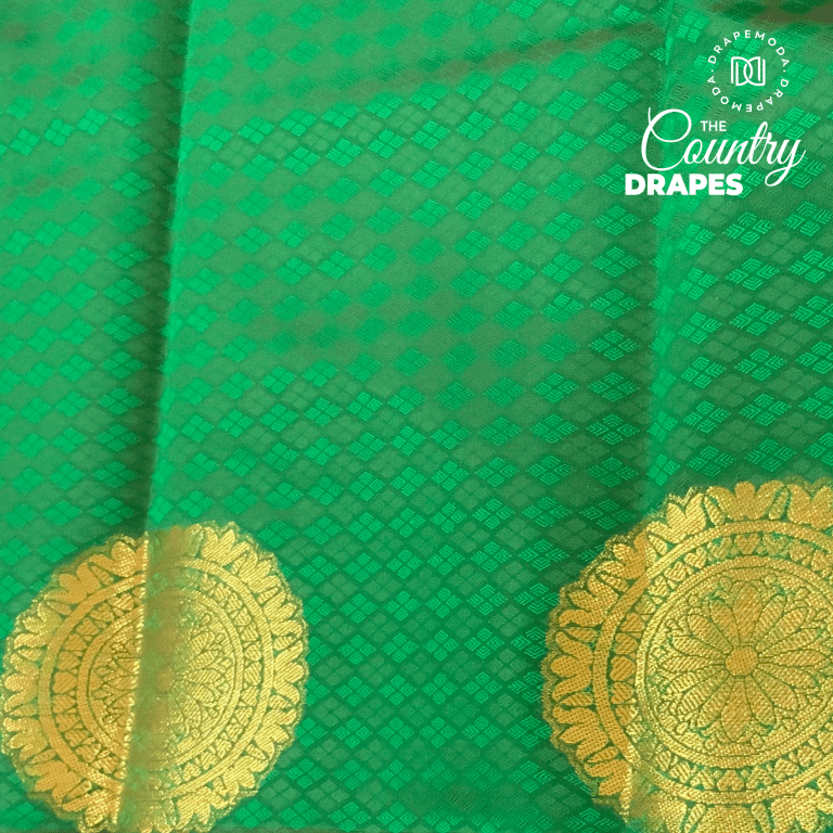 Tomato Red with dark green saree