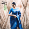 Blue Checkered Saree