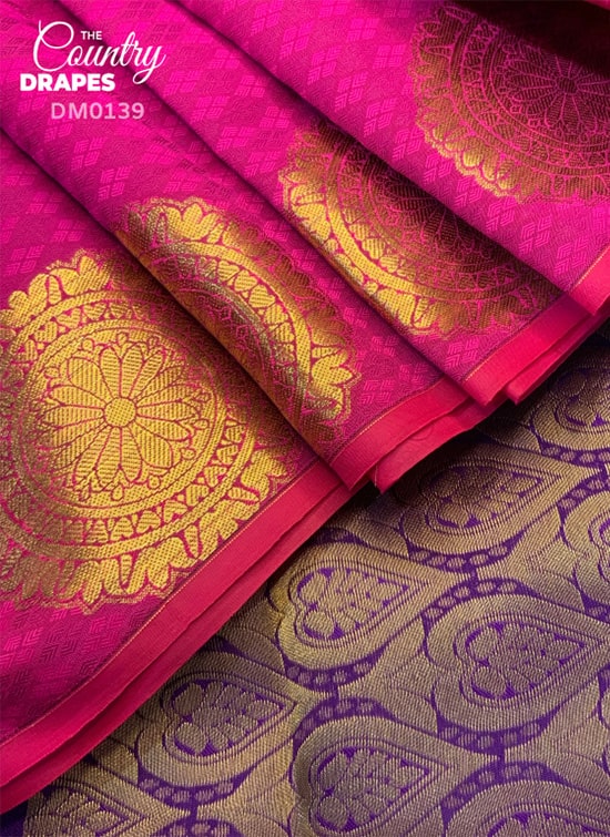 Dark Pink with Purple Saree