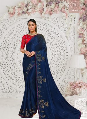 Royal Blue Designer Saree
