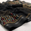 Black Squares Cotton Saree