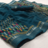 Dark Teal Cotton Saree