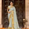 Light Blue Linen Tissue Silk Saree