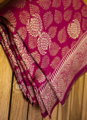Wine Raw Silk Saree
