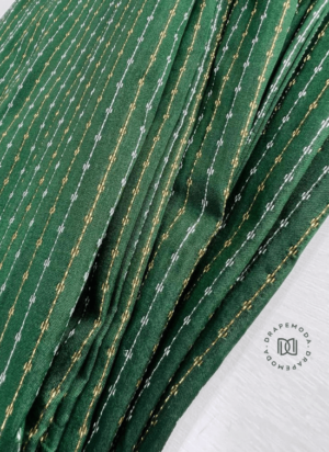 Dark Green Semi Silk Saree