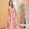 Light Pink Floral Designer Saree