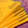 Mustard yellow and purple saree